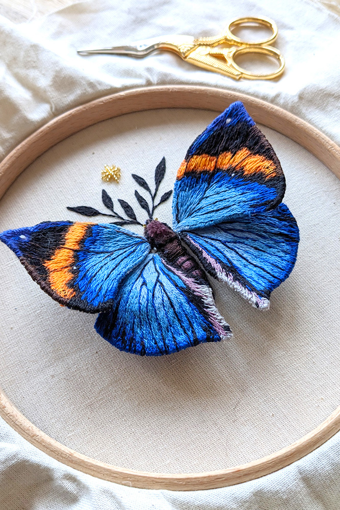 Butterfly embroidery