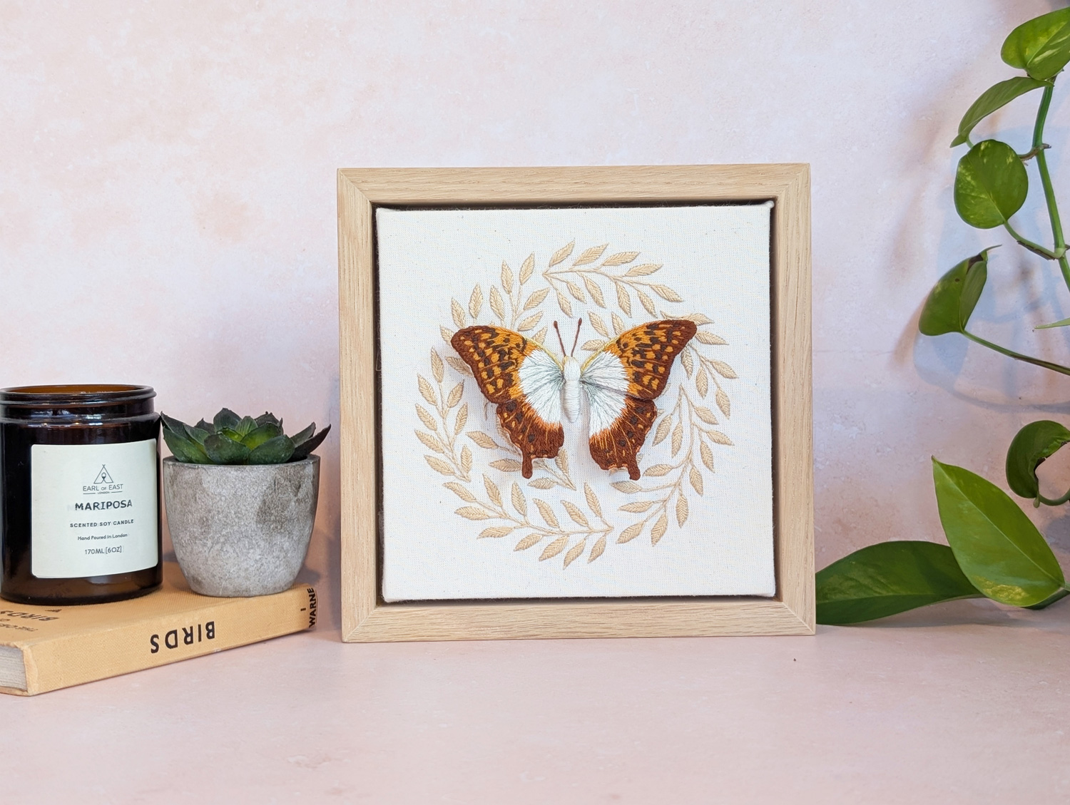 Framed butterfly by Mariposa London